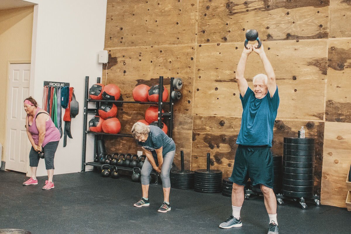 Adults 65 and older training at Timber & Steel gym in Nampa