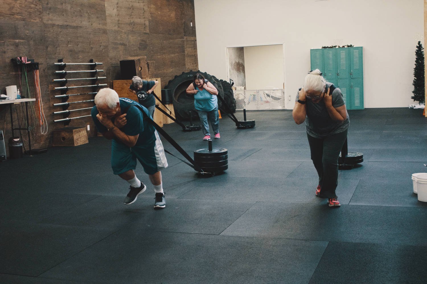Adults 65 and older strength training at Timber & Steel gym in Nampa
