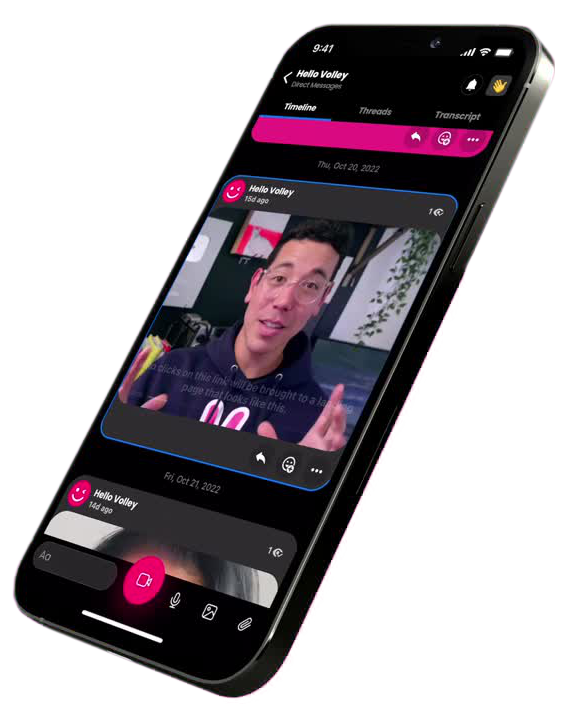 A smartphone showing the Volley app used for nutrition coaching
